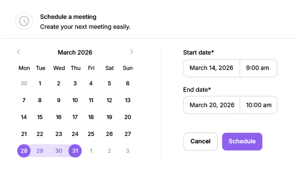 Calendar with CalendarJS